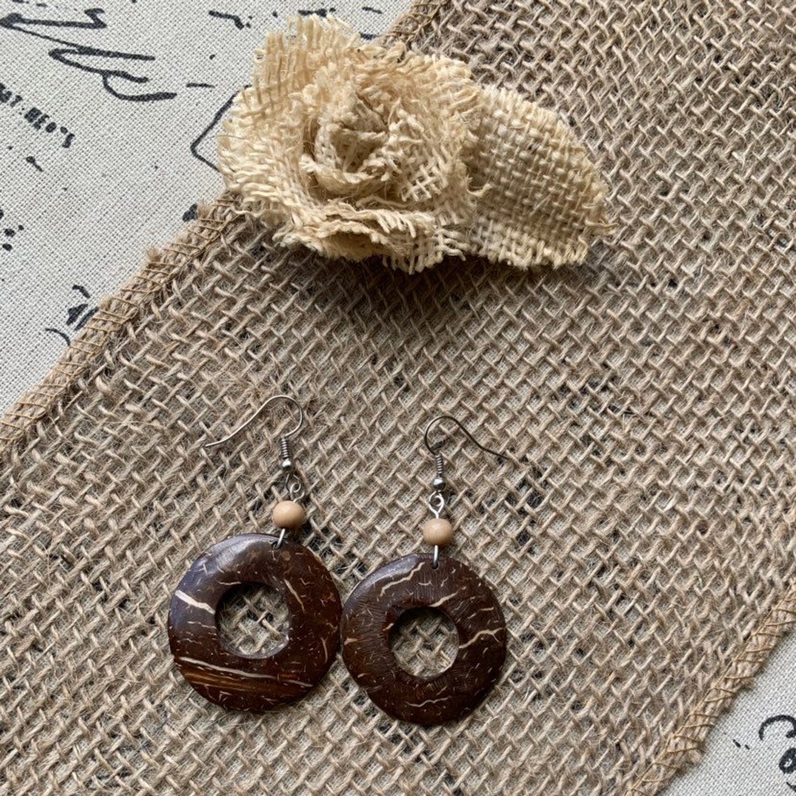 Mini Coconut Hoop Earrings